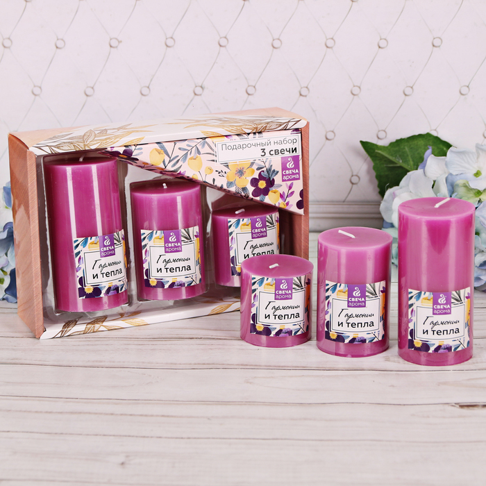Подарочный набор аромасвечей "Гармонии и тепла"