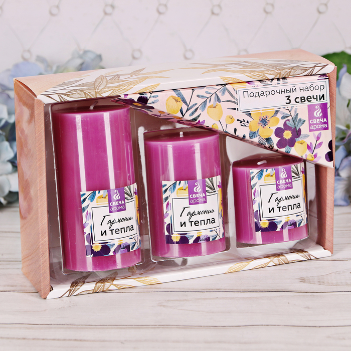 Подарочный набор аромасвечей "Гармонии и тепла"