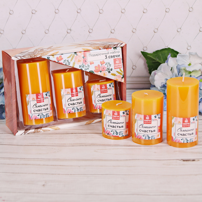 Подарочный набор аромасвечей "Семейного счастья"