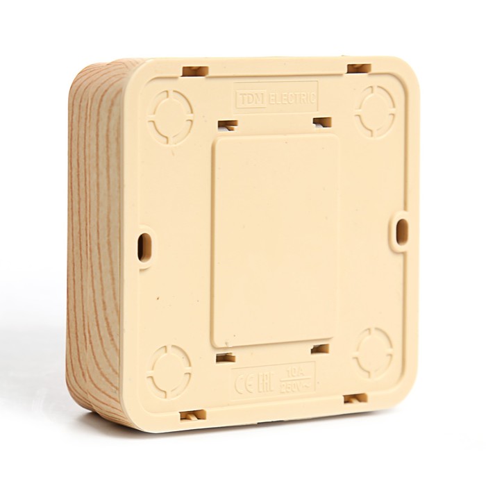 Выключатель 2-кл. открытой установки IP20 10А, сосна "Ладога" TDM