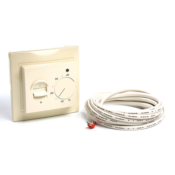 Термостат для теплых полов ТТП 16А 250В с датчиком 3м "Таймыр" сл. кость TDM