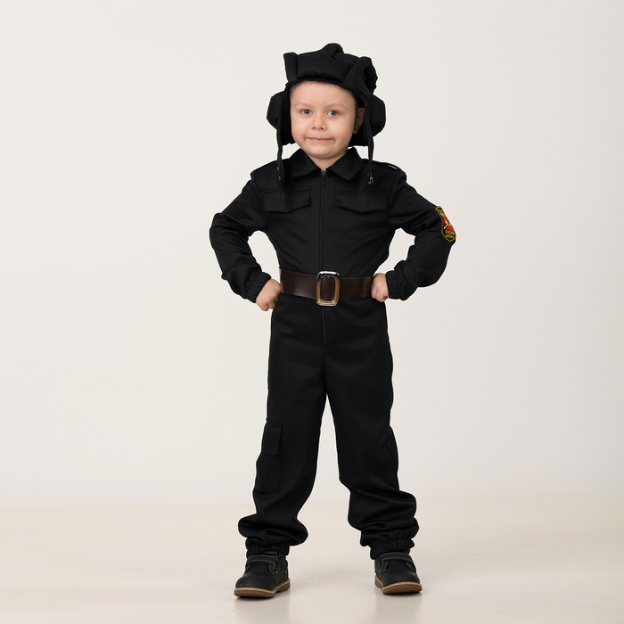 Карнавальный костюм "Танкист", текстиль, р.40, рост 152 см