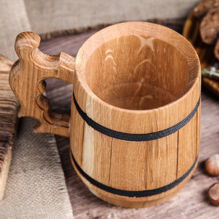 Кружка пивная деревянная "Вайсбир", 0,5 л