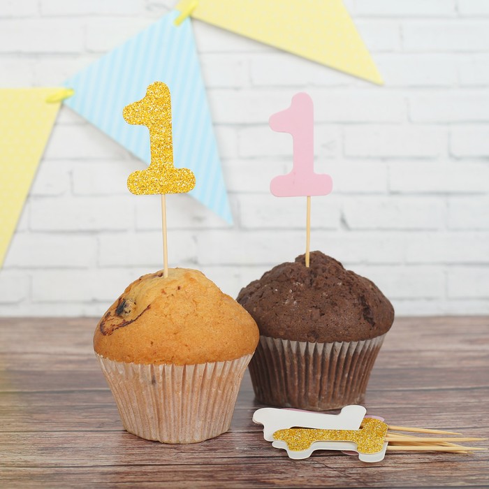 Шпажки "1 годик"малышка (набор 9 шт)