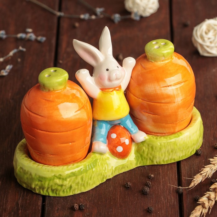 Набор для специй "Кролик", 2 шт 50 мл: солонка, перечница