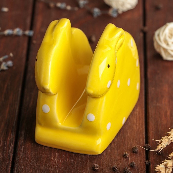 Салфетница "Зайка", цвет желтый