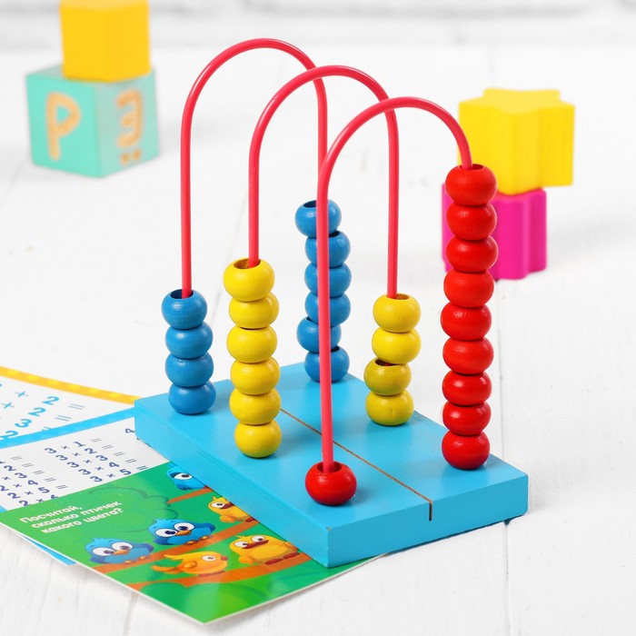 Серпантинка со сменными карточками "Учим счет" (набор 3 карточки) 12*10,5см