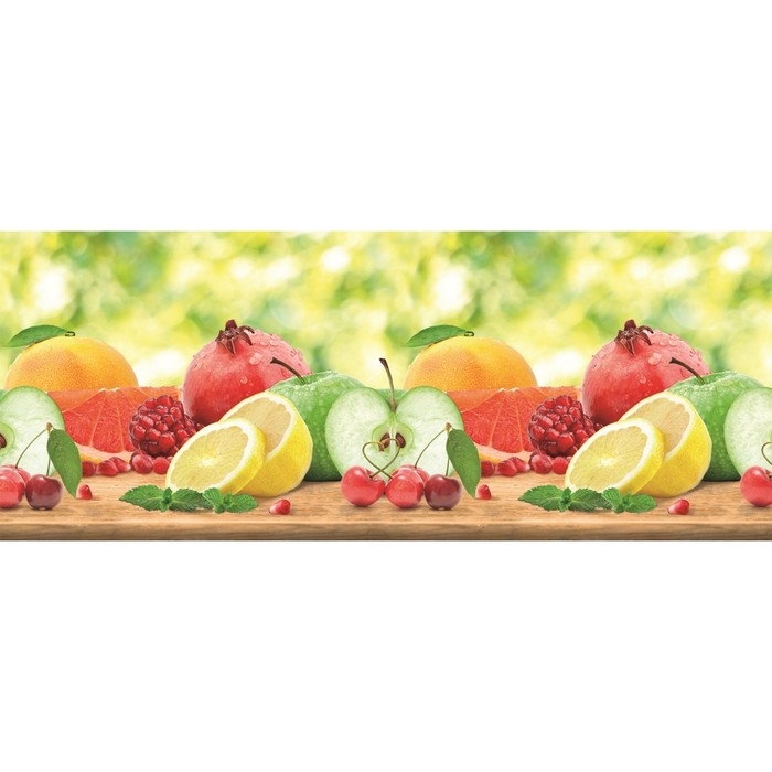 Фартук ХДФ № 380 "Фрукты" 2440х600х3 мм