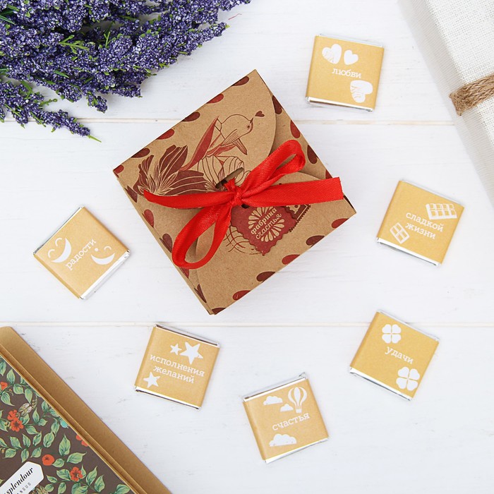 Шоколад 5г в коробке "Почта любви", 6 шт