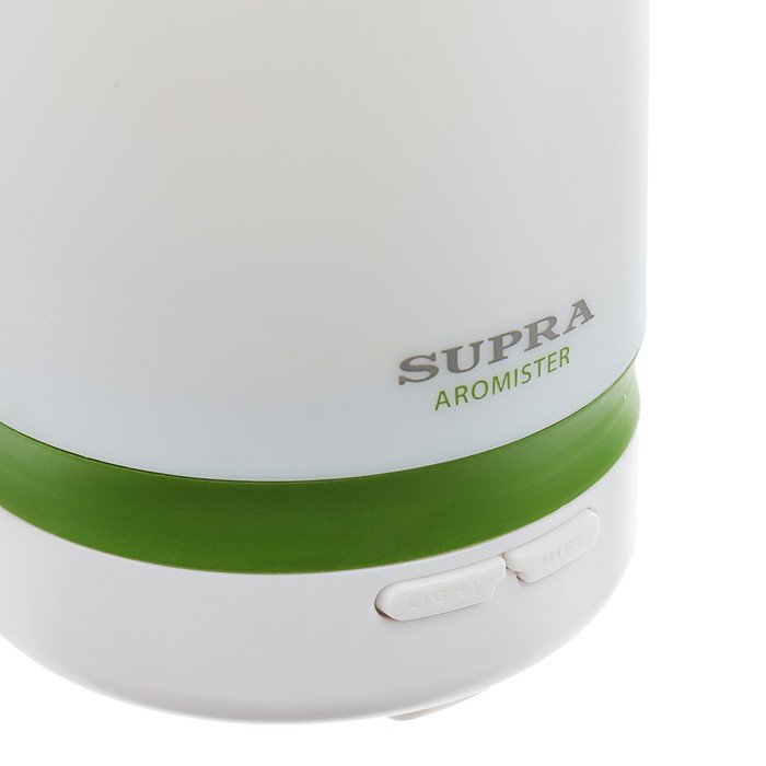 Аромадиффузор SUPRA HDS-510AR, 12 Вт, 7 цветов, 0.1 л, таймер, белый