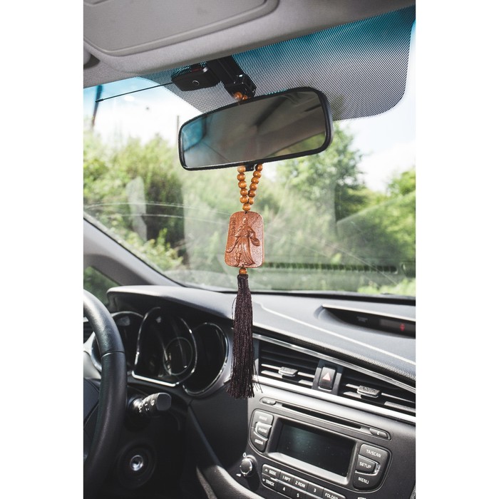 Подвес-амулет китайский воин, в автомобиль, дерево