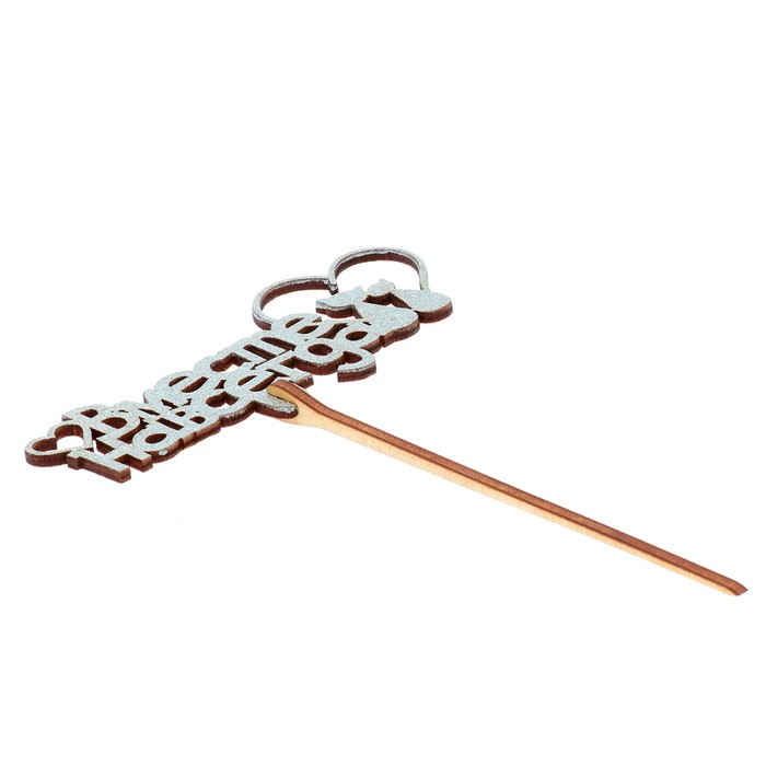 Топпер "Вместе навсегда" 12х4,7 см, серебрянный