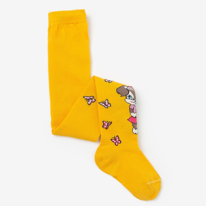 Колготки для девочки КДД1-2794, цвет желтый, рост 92-98 см