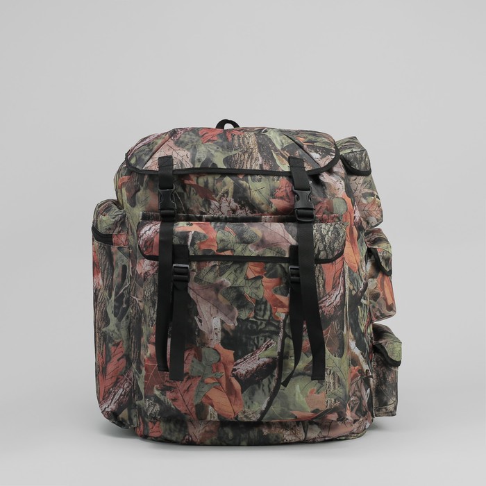 Рюкзак туристический "Катран", 70 л, отдел на шнурке, 7 наружных карманов, цвет Камыш