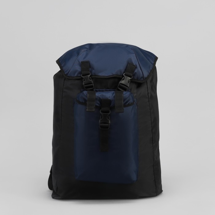 Рюкзак туристический "Пикник", 30 л, отдел на шнурке, наружный карман, кордура, цвет синий/чёрный