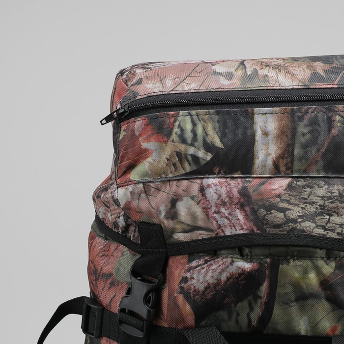 Рюкзак туристический "СПУТНИК", 50 л, отдел на шнурке, 3 наружных кармана, цвет камуфляж Лес