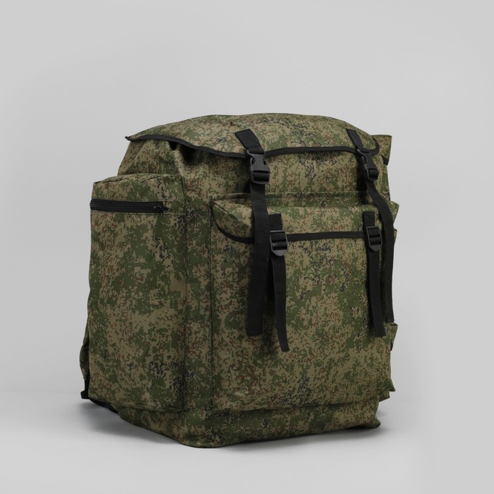 Рюкзак туристический "Катран", 70 л, отдел на шнурке, 7 наружных карманов, цвет камуфляж ЦИФРА