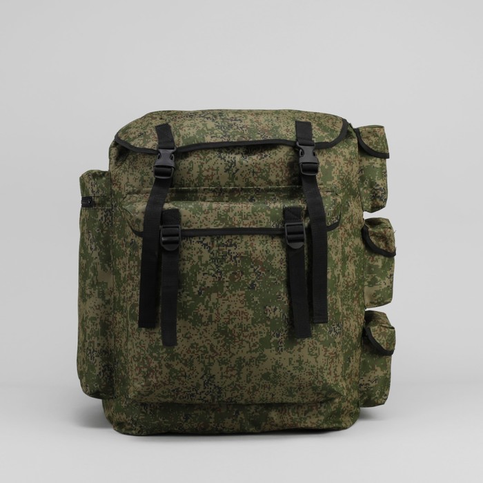 Рюкзак туристический "Катран", 70 л, отдел на шнурке, 7 наружных карманов, цвет камуфляж ЦИФРА