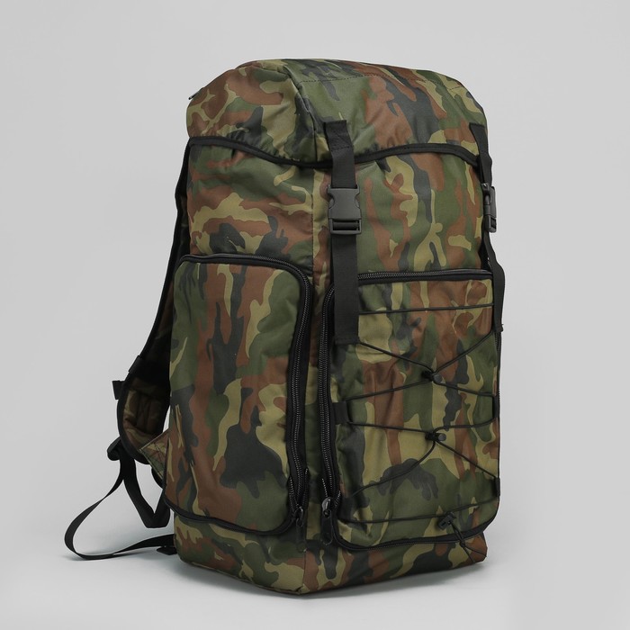 Рюкзак туристический "Трансформер", 80 л, с расширением, отдел на шнурке, 3 наружных кармана, цвет камуфляж НАТО
