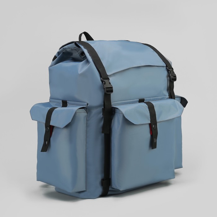 Рюкзак туристический "УНИВЕР", 78 л, отдел на шнурке, 3 наружных кармана, цвет серый