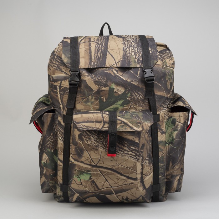 Рюкзак туристический "УНИВЕР", 78 л, отдел на шнурке, 3 наружных кармана, цвет камуфляж Лес
