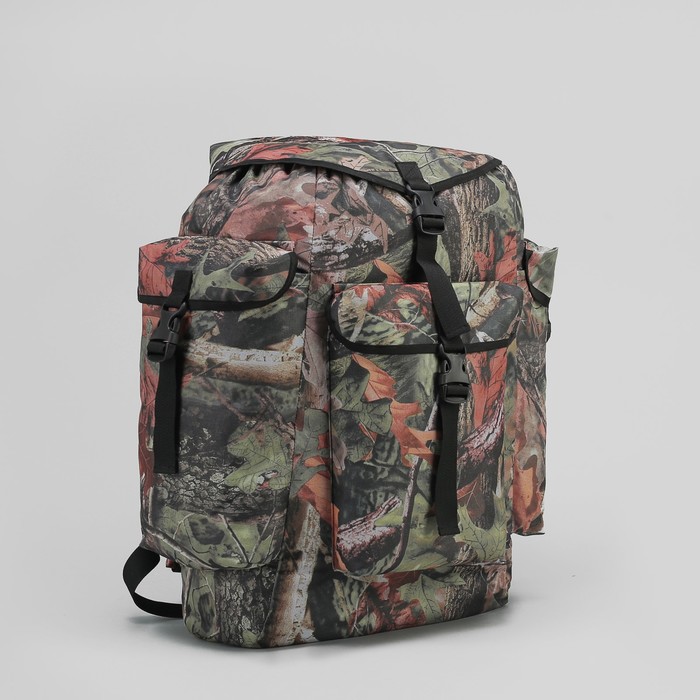 Рюкзак туристический "Лесник", 55 л, отдел на шнурке, 3 наружных кармана, цвет камуфляж Лес