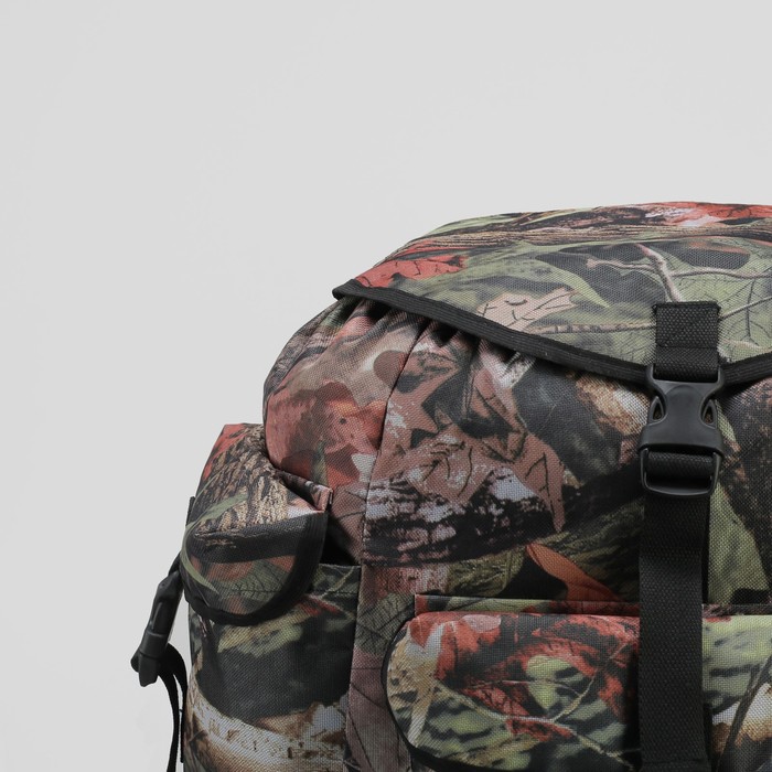 Рюкзак туристический "Лесник", 55 л, отдел на шнурке, 3 наружных кармана, цвет камуфляж Лес