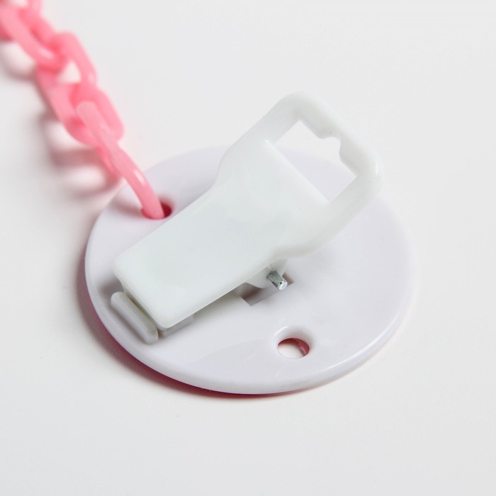 Держатель для пустышки на цепочке «Единорог», цвет розовый