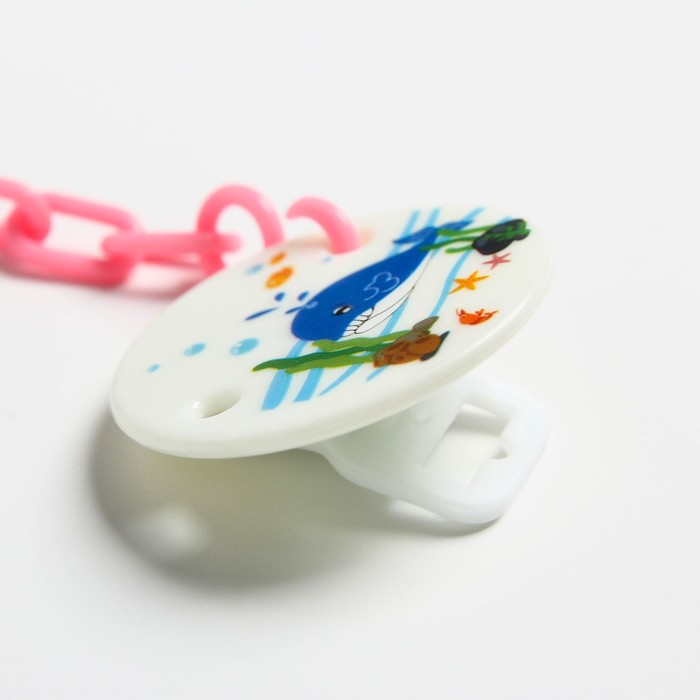 Держатель для пустышки на цепочке, цвета МИКС