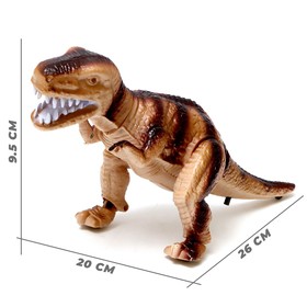 Динозавр «Рекс» работает от батареек, световые и звуковые эффекты, цвета МИКС от Сима-ленд