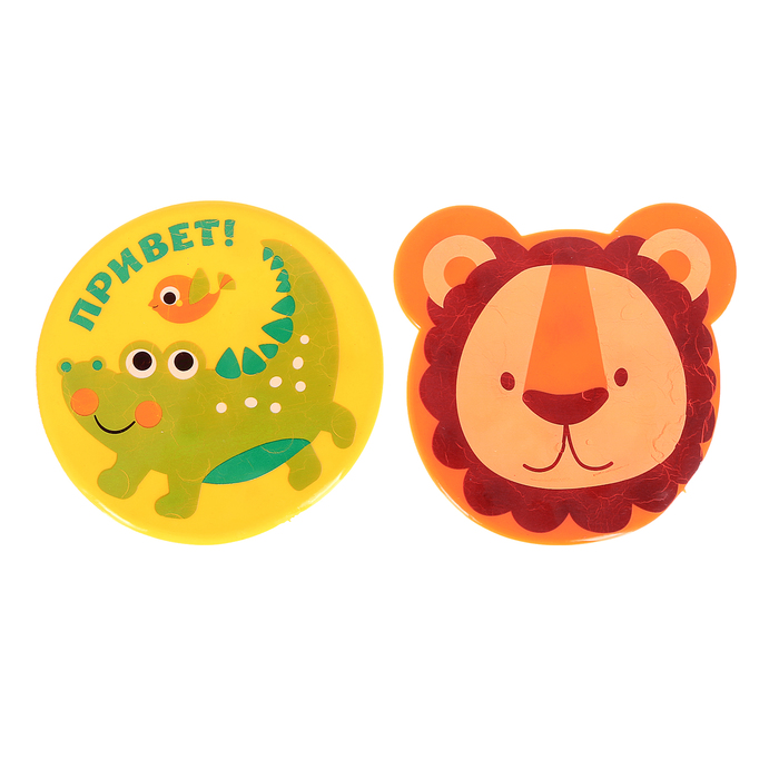 Мини-коврики для ванны «Африка», на присосках, набор 2 шт., цвета МИКС