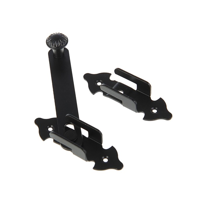 Засов дверной ЩМ-120-S, цвет черный матовый