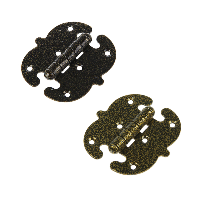 Петля накладная фигурная ПН 5-90-S, цвет старая бронза