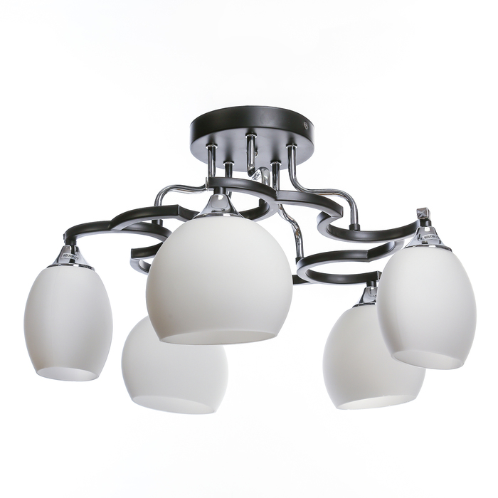 Люстра "Виола" 5x60Вт E27 черный-хром