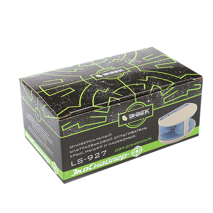 Отпугиватель грызунов ЭкоСнайпер LS-927, ультразвуковой, 460 кв.м.