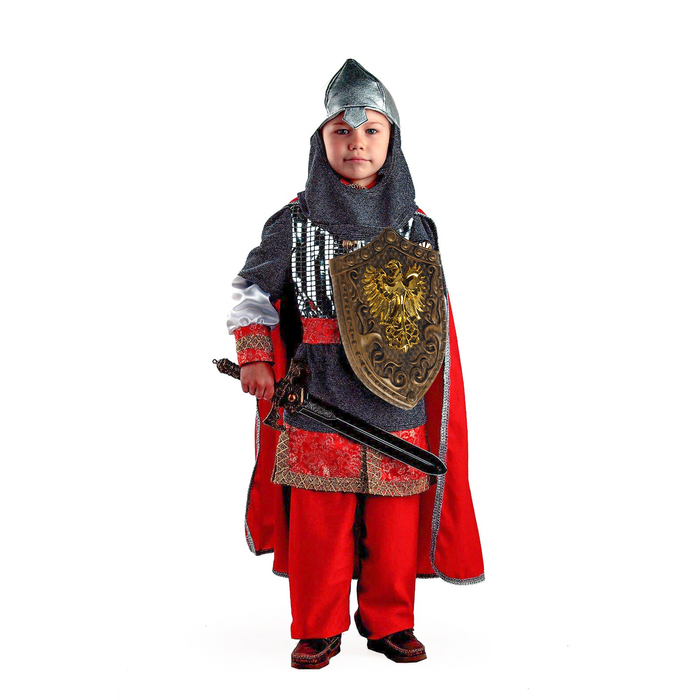 Карнавальный костюм "Витязь", текстиль, р.36, рост 146 см