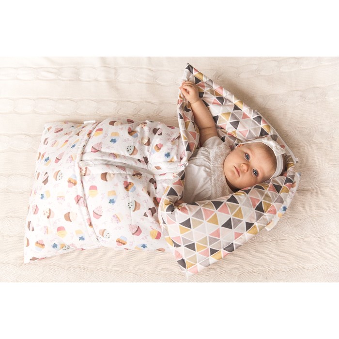 Конверт-трансформер "Капкейк", размер 35х85 см, сатин