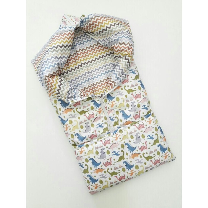 Конверт-трансформер "Динозаврики", размер 35х85 см, сатин