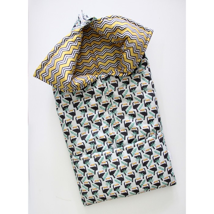 Конверт-трансформер "Туканы", размер 35х85 см, сатин