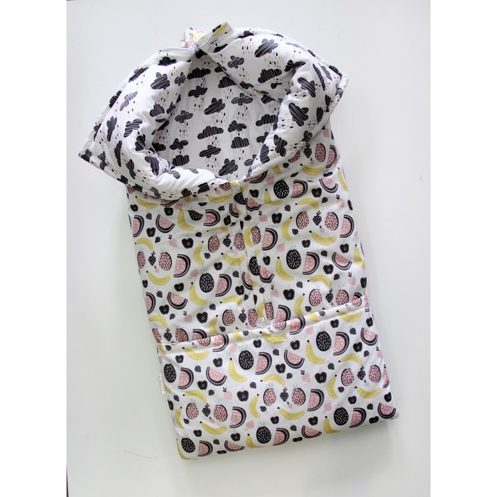 Конверт-трансформер "Фруктовые облака", размер 35х85 см, сатин