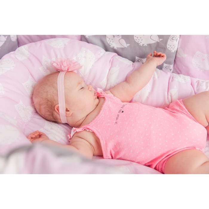 Гнёздышко для малыша "Совята розовые", размер 55х95 см, бязь