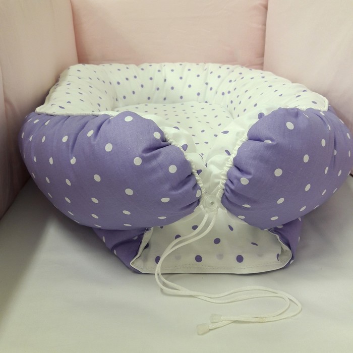 Гнёздышко для малыша "Фиолетовый горошек", размер 55х95 см, поплин