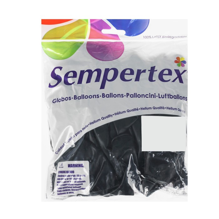 Шар латексный 18", пастель, набор 25 шт, цвет чёрный 080