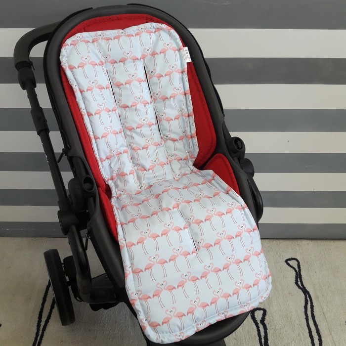 Матрасик в коляску "Фламинго", размер 34х84 см, сатин