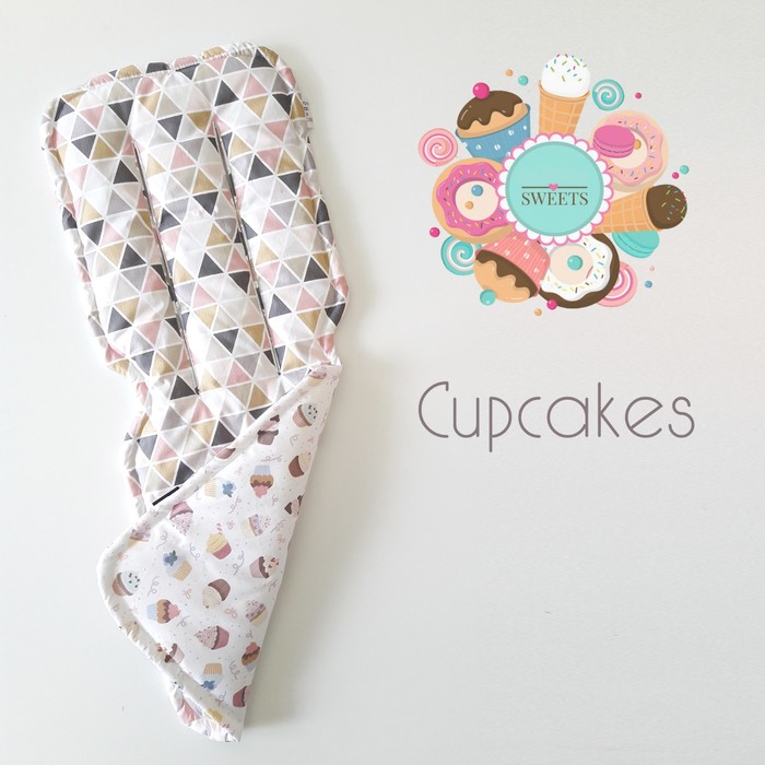 Матрасик в коляску "Капкейк", размер 34х84 см, сатин