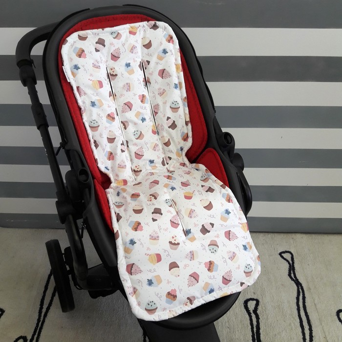 Матрасик в коляску "Капкейк", размер 34х84 см, сатин