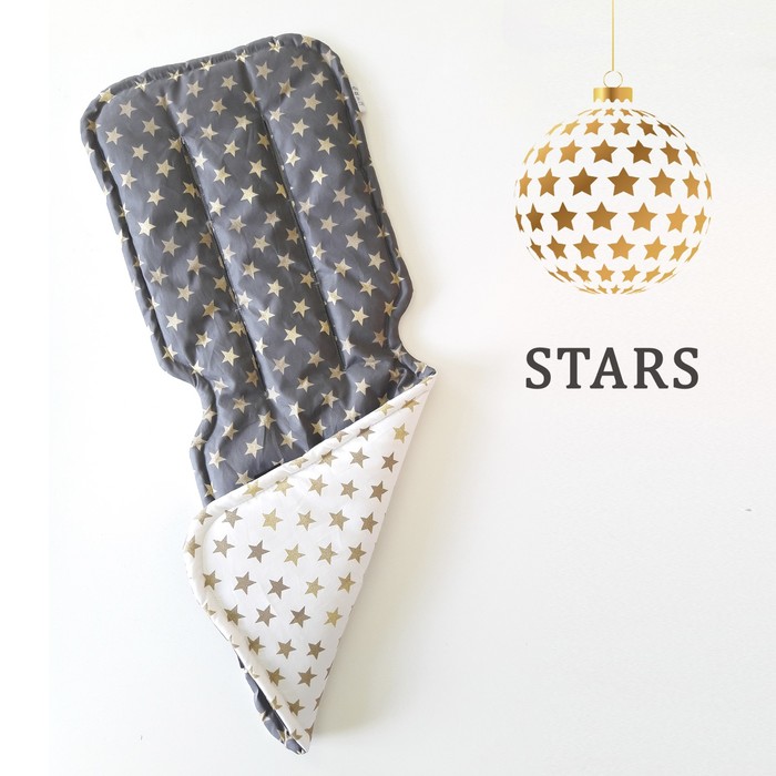 Матрасик в коляску "Звёзды", размер 34х84 см, сатин