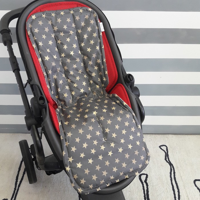 Матрасик в коляску "Звёзды", размер 34х84 см, сатин