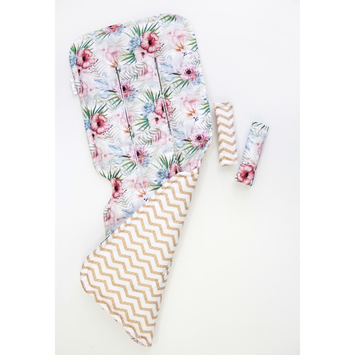 Матрасик в коляску "Какаду", размер 34х84 см, сатин