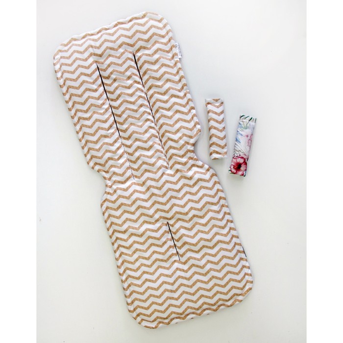 Матрасик в коляску "Какаду", размер 34х84 см, сатин